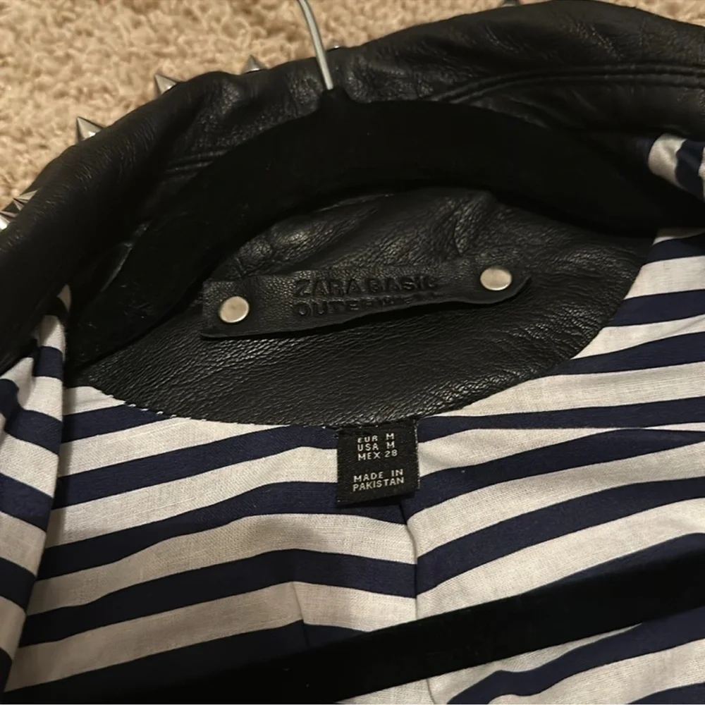 Embroidered Studded Moto Jacket – Statement Piece - Picture 7 of 11